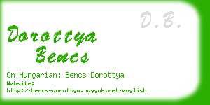 dorottya bencs business card